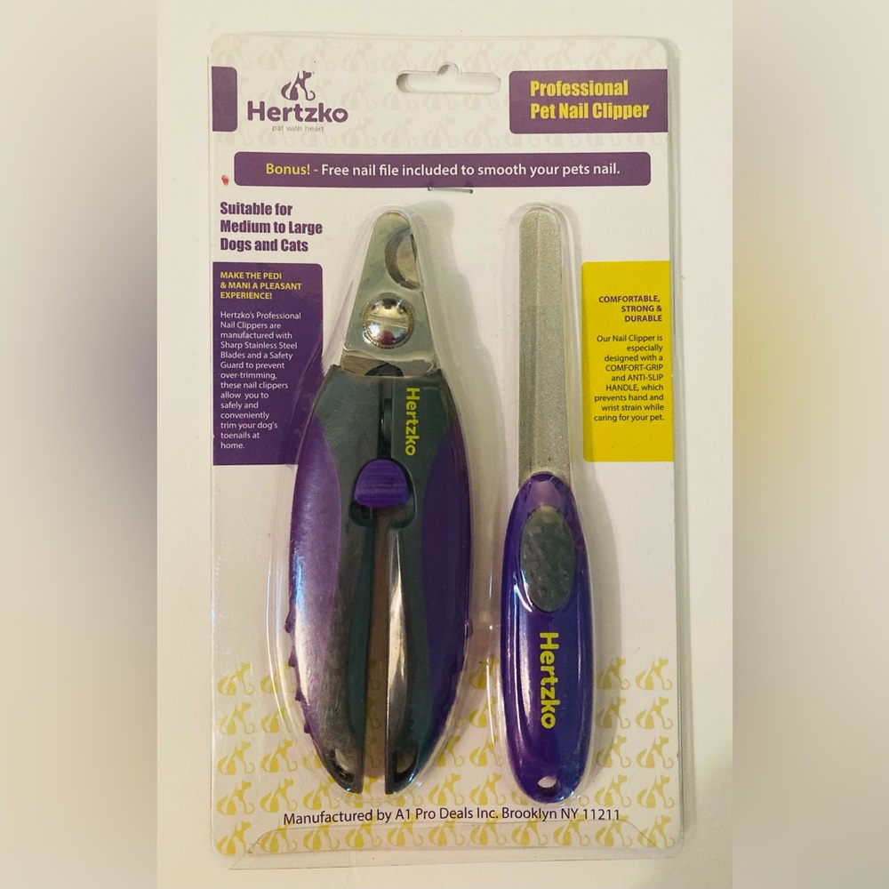 Hertzko Professional Pet Cats & Dogs Nail Clippers & File New